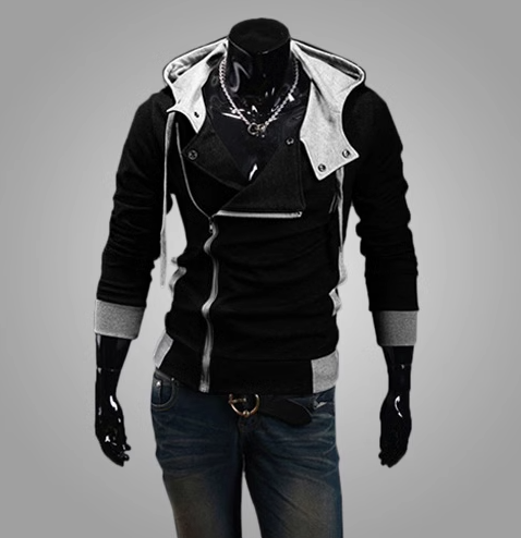 Korean Style Men's Hooded Slim Fit Hoodie Jacket