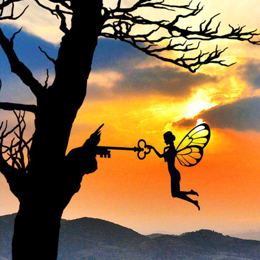 Fairy Silhouette Garden Wall Art for Home and Patio