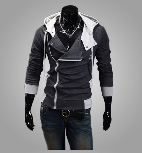 Korean Style Men's Hooded Slim Fit Hoodie Jacket