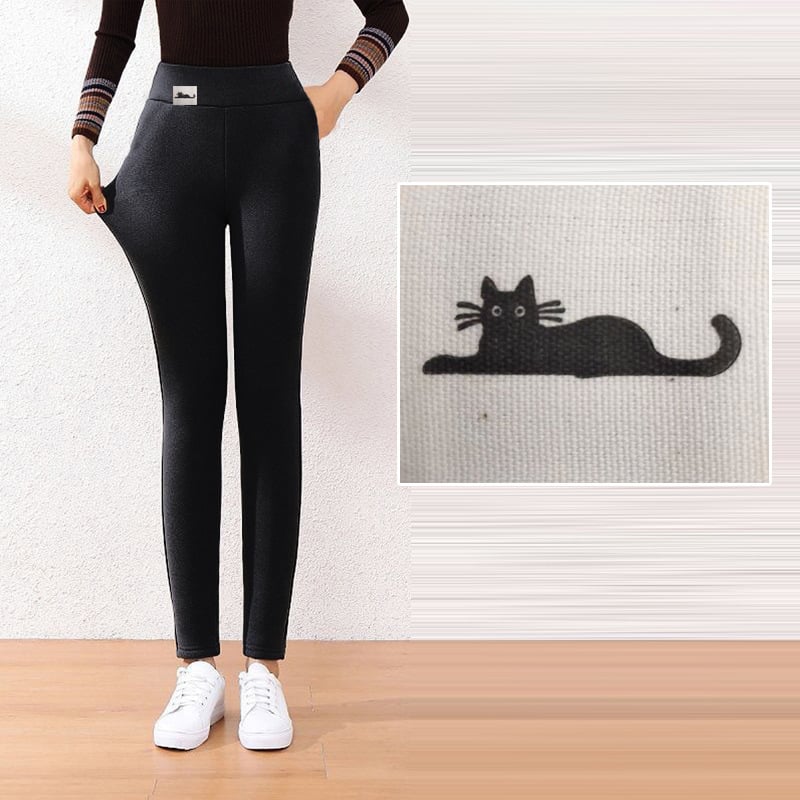 Women's High-Waisted Warm Tight-Fitting Pants