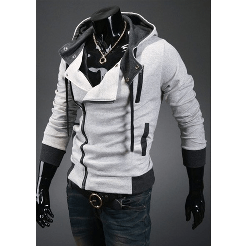 Korean Style Men's Hooded Slim Fit Hoodie Jacket