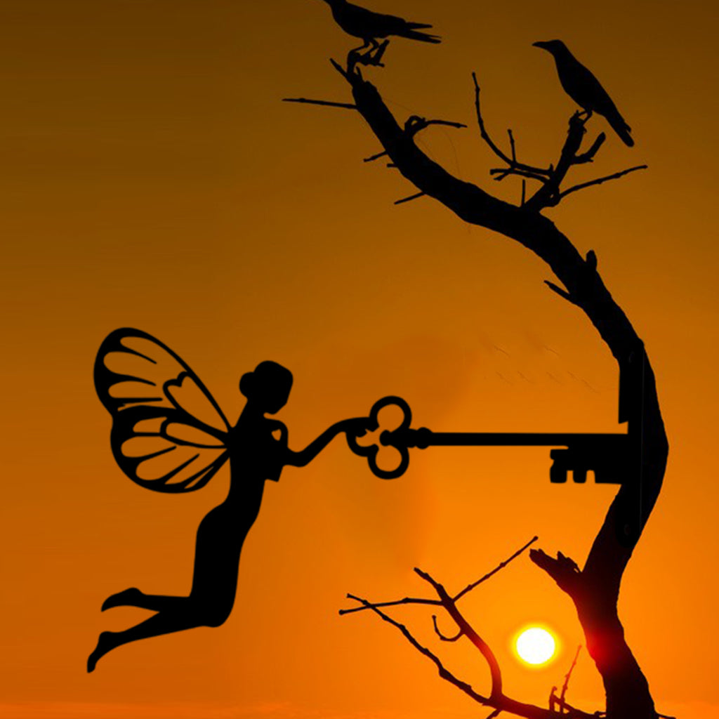 Fairy Silhouette Garden Wall Art for Home and Patio