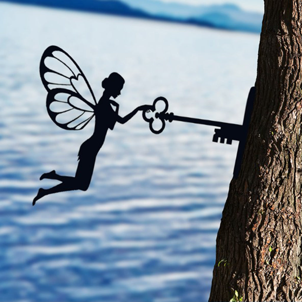 Fairy Silhouette Garden Wall Art for Home and Patio