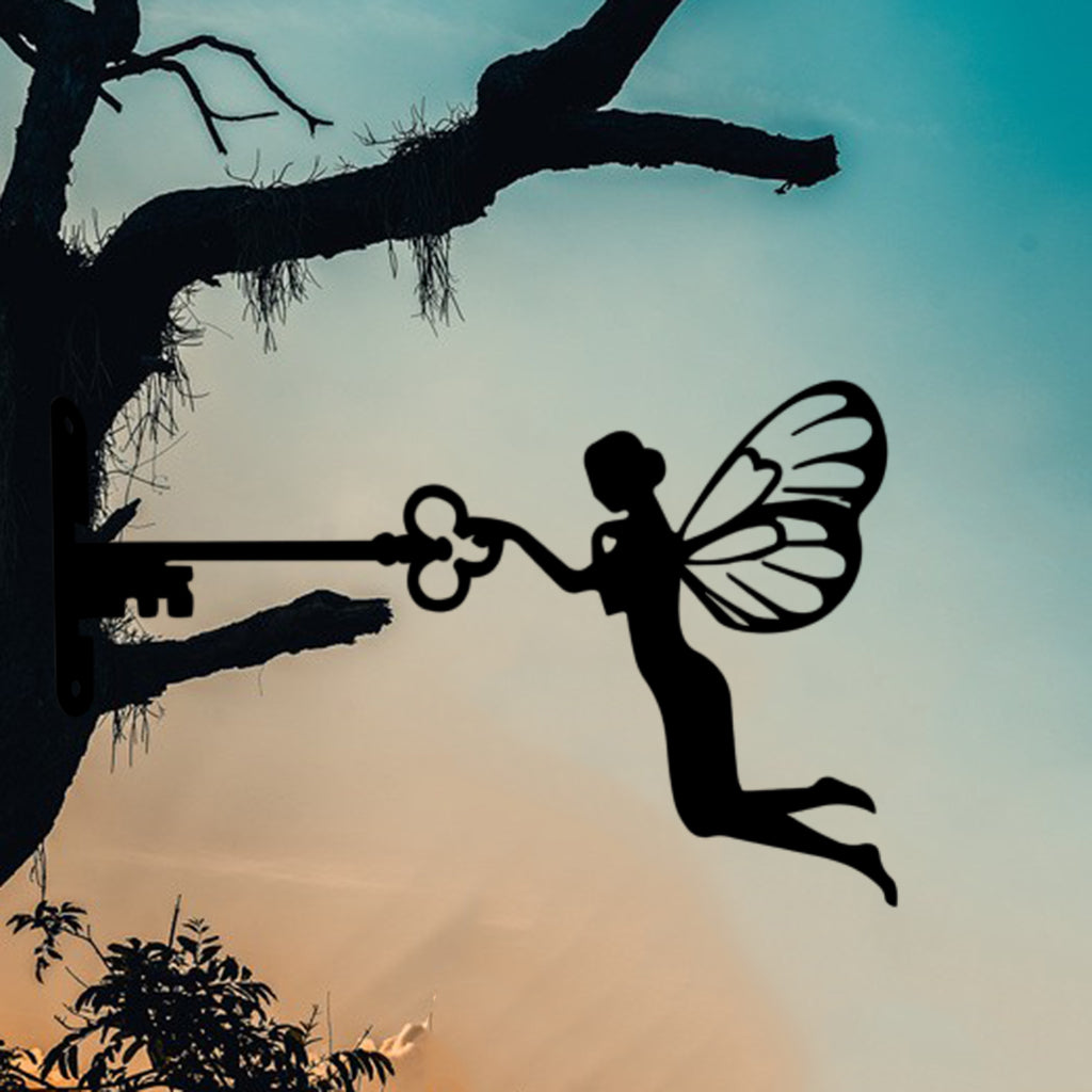 Fairy Silhouette Garden Wall Art for Home and Patio