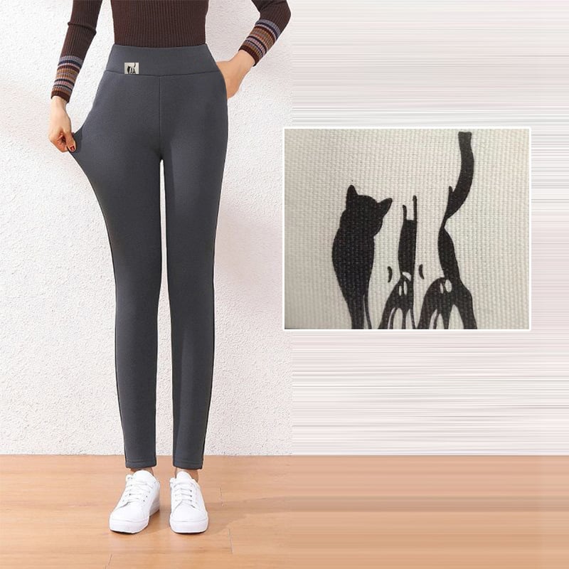 Women's High-Waisted Warm Tight-Fitting Pants